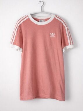 Adidas Originals Trefoil T Shirt Women’s Small Pink 3 Stripe Logo